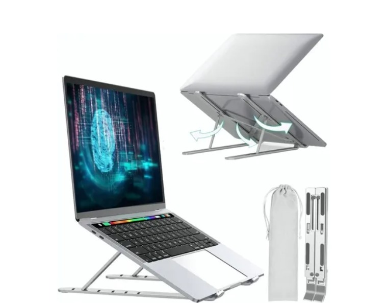 Laptop Stand Adjustable Riser Aluminium Foldable Compatible with 10"-15" Device